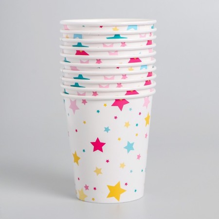 A single -single -paper glass "Stars", 250 ml-1