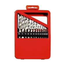 Matrix drill set, 1-10 mm, HSS, 19 pcs., Metal box, cylindrical shank