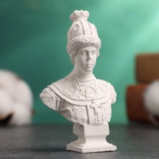 Бюст "Царь Федор Алексеевич" белый, 4,5х2,5х7,5см