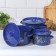 Set of pots "Blue", 3 subjects: 1.5 l, 2.9 l, 4.5 l, enameled covers, induction
