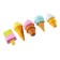 A set of figured erasers "Pies/Ice Cream", 4 pieces, mix (barcode on a piece)