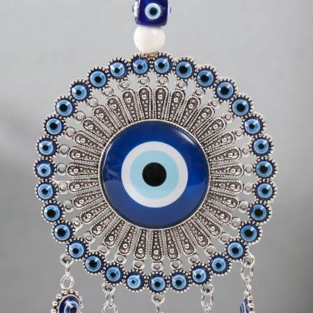 Wind music Metal from the evil eye "Eyes with 5 bells" 31x9.2x2 cm-1