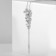 Piece "Flowers" with pearls, white color in silver, 70 cm