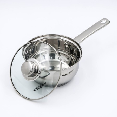 Gretta bucket, 1.6 l, d = 16 cm, capsule, glass cover, metal handle, induction-1