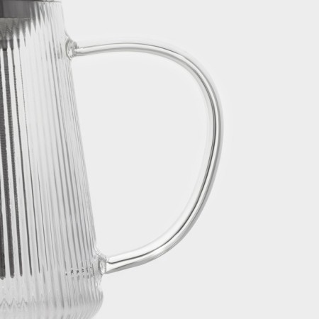 Glass teapot with metal sieve "Grania", 1 liter-2