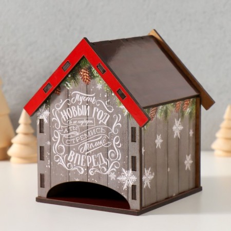 Tea house "New Year's wishes" 10.5x9.5x12 cm mix