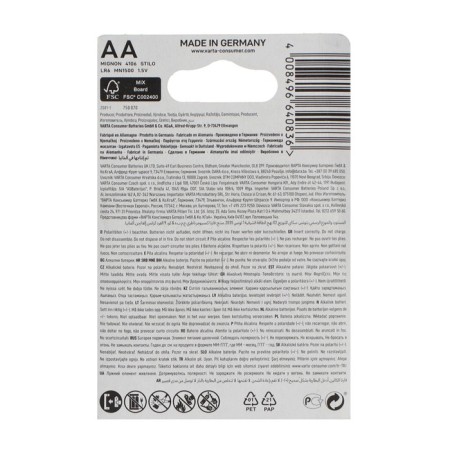 Battery Alkalin Varta Longlife AA set 6 pcs-1