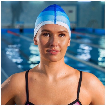 Шапочка для плавания взрослая ONLYTOP Swim, тканевая, обхват 54-60 см-2