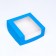 Confectionery packaging with a window, blue, 18 x 18 x 7 cm