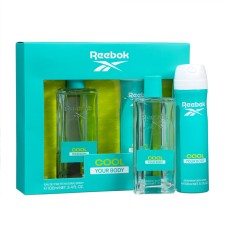 Women's set Rebok Cool Your Body: Toilet water, 100 ml + deodorant, 150 ml