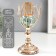 Summary Metal for 1 candle "Bun. White-green marble" gold 25x11x11 cm