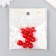 Decor for creativity plastic "Red ball with a loop" set 10 pcs 1.2x1.2x1.4 cm