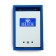 Mail box with a lock, vertical "coat of arms", blue