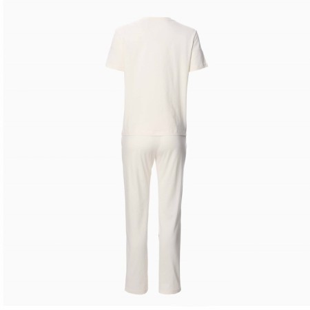 Homemade female set (T -shirt, trousers), milk color, size 44 (s)-9