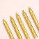 Candles in cake with stands, gold, medium, set 6 pcs, 8 cm