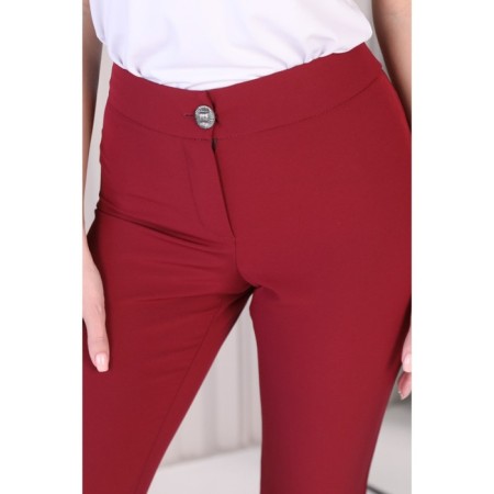 Female trousers, size 42, burgundy color-6