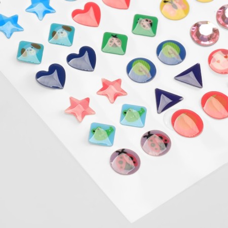 Earrings "Stickers" Smile, Figures, Color-2