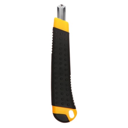 Chancellery knife 9mm, plastic, latch, 2 pieces of blades, TOP-3