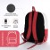 Youth backpack on lightning from textiles, 2 pockets, raspberry color