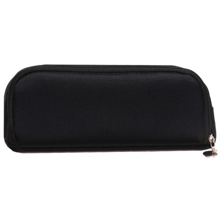 School pencil case on a zipper 3-section, black-3