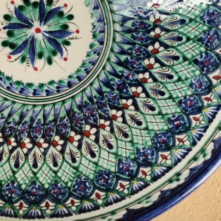 Buditsa Rishtan ceramics "Flowers", 25 cm, mix-2