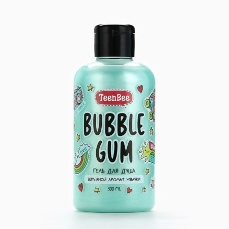 Shower gel, moisturizing, 300 ml, gum aroma, teenbee-5