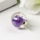Suspension decorative for creativity glass "ball - pebbles" violet d = 1.6 cm set 10 pcs
