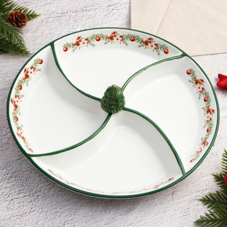 Ceramic "Christmas tree", 25 cm, white color