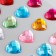 Stick plastic rhinestones "Hearts Multi -colored crystals" MIX 32x10.5 cm