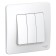 SE BLANCA switch, 10 A, 3 keys, IP20, hidden, white, Blnvs100501
