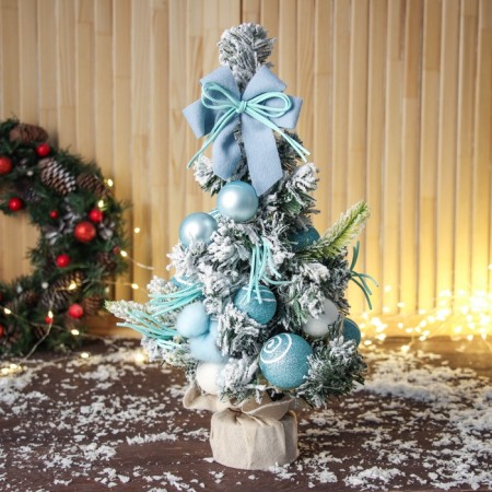 Christmas tree decor "Surprise in a bag" 42x20 cm, blue