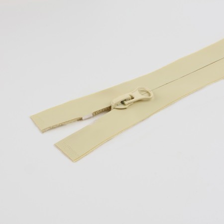 Lightning "Spiral", No. 7, detachable, waterproof, automatic lock, 40 cm, sand color-1