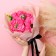 Exclusive bouquet of soap roses, fuchsia color, 11 pcs