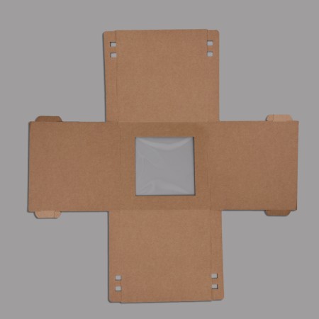 Confectionery packaging with a window, craft, 30 x 30 x 30 cm-4