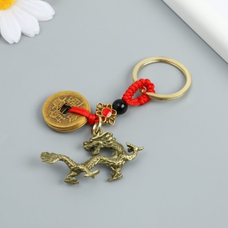 Trick Metal NECK "Chinese dragon" 5 coins h = 7.5 cm-3