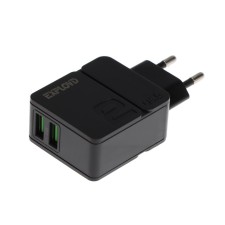 Сетевое зарядное устройство Exployd EX-Z-1430, 2 USB, 2.4 А, черное