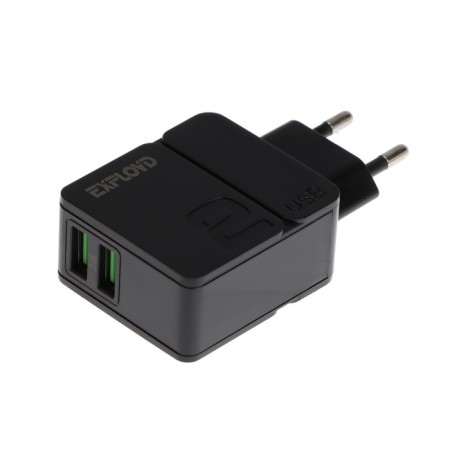 EXPLOYD EX-Z-1430, 2 USB, 2.4 A, black network