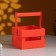Kashpo wooden 12 × 11 × 9 cm "odnushka light", two -strip, red Dam beautifully