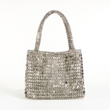 Bag-clate without fastening, silver color