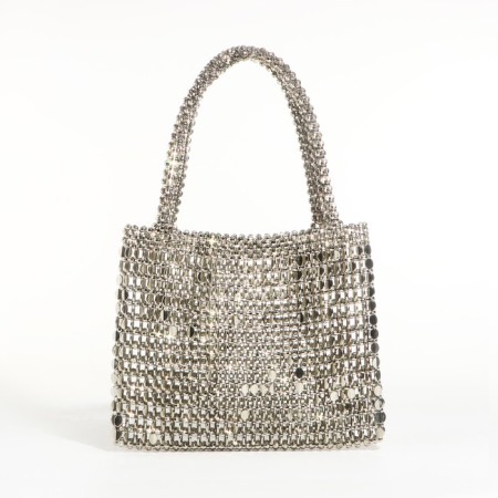 Bag-clate without fastening, silver color