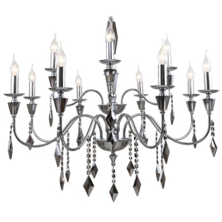 Suspended chandelier Grace 12XE14 40W, size 86x86x102-188 cm, chromium color-1