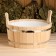 Gang made of linden, 15 l, round, plastic insert