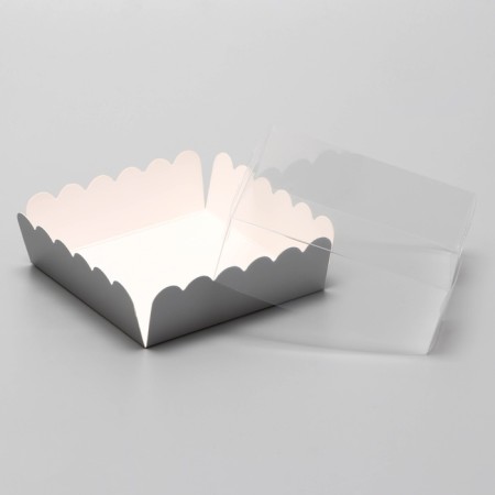 Box for cookies, silver, 9 x 9 x 3 cm-3