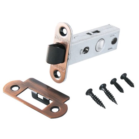 Latch "Allur Art" L45-8-R18 AC, without pens, oval. Tuts. Plack18 mm, color antique copper
