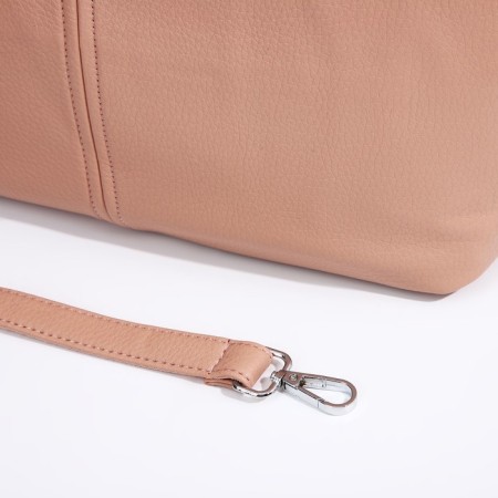 Luggage bag on lightning, 2 external pockets, pink color-5