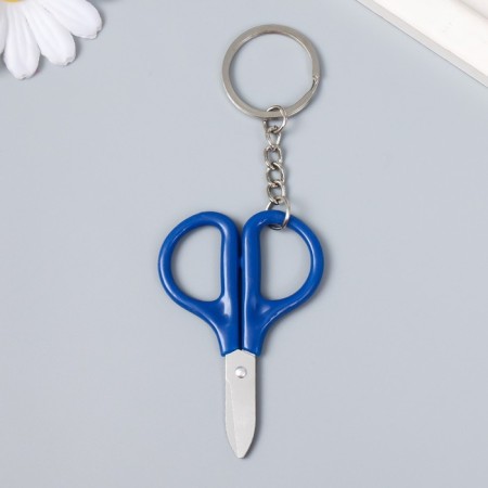 Metal keychain, plastic "Bright scissors" mix 4.5x7 cm-1