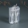 Glass candlestick, plastic "glasses" silver set 2 pcs 10.5x3x3 cm