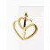 Earrings - rings with a pendant heart "for a delicate image", 3 cm