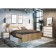 Bedside table 2 maders, 400x420x554, oak craft gold/white
