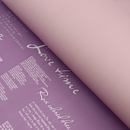 Matte Flower Film "News Love", purple, 60 x 60 cm-3